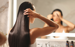 femme-cheveux-longs-huile-miroir