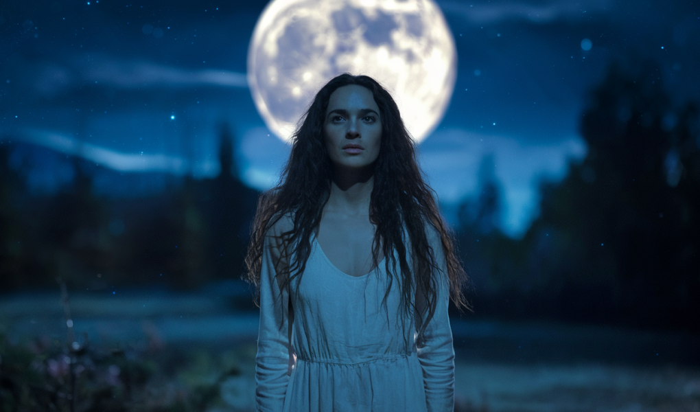 femme-lune-nuit-cheveux-ondulants