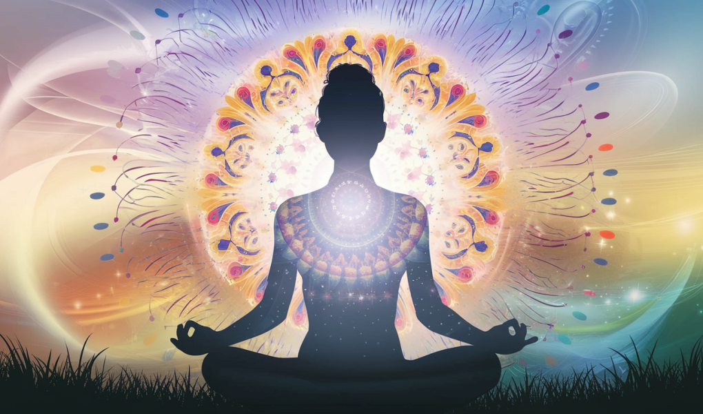 silhouette-meditation-aura-lumineuse-motifs
