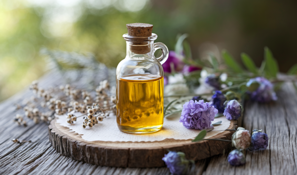 flacon-verre-huile-fleurs-herbes