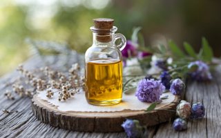 flacon-verre-huile-fleurs-herbes