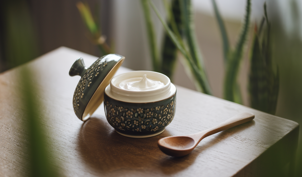 pot-creme-cuillere-bois-plantes