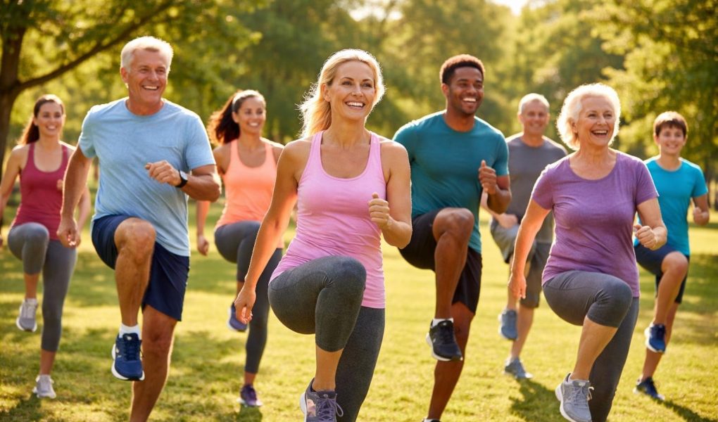 personnes-exercice-parc-ensoleille-arbres