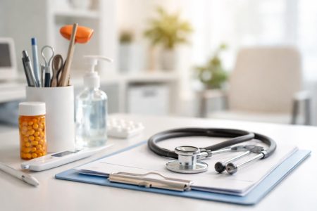 bureau-medical-instruments-ambiance-apaisante