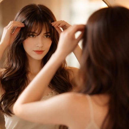 femme-miroir-cheveux-lumineux-flou